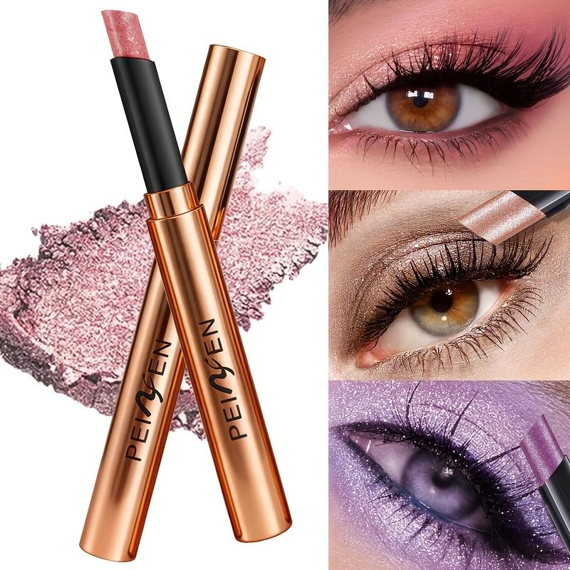 Paleta de Sombras Shimmer em Bastão de 6 Cores, Maquiagem à Prova d'Água e de Longa Duração com Tons Neutros - Barras de Sombra Cremosas