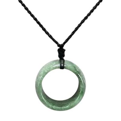 [Ishimachi] Carefully Selected Dark Jadeite Ring Necklace Genuine Jadeite Natural Stone Guardian Five Virtues Thumb Ring