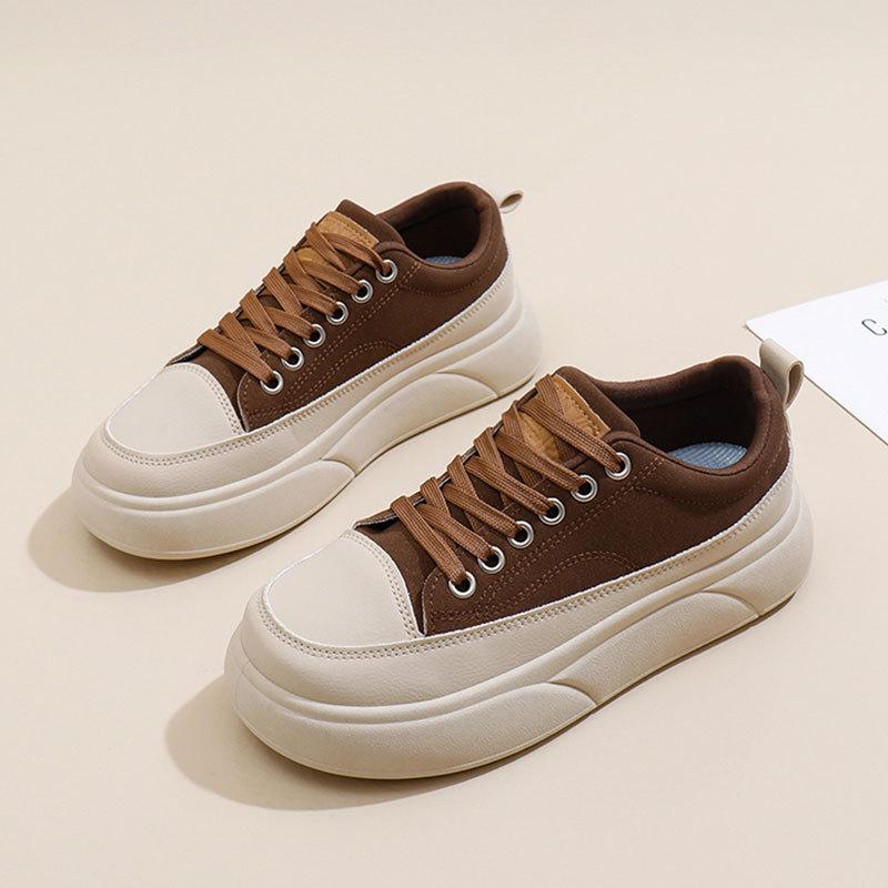 

Наступая на дерьмо, кроссовки на мягкой подошве, женские модели 2025 весна и осень, новая одинарная обувь, повседневная женская обувь на плоской подошве, легкие кеды женские 40 коричневый