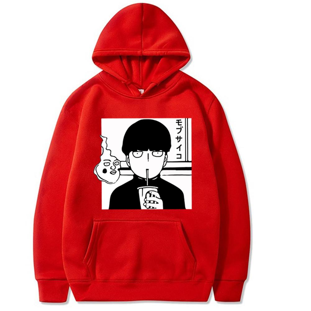 Anime Unisexga Hoodies Mob Psycho 100 Print Streetwear Unisex Women Fashion Oversized Sweatshirts Hoodie Pullovers Tracksuits Clothing