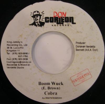 7inch Record MAD COBRA - Boom Wuck NONE Don Corleon Rec 2002 Jamaica Reggae, Ska & Dub Used