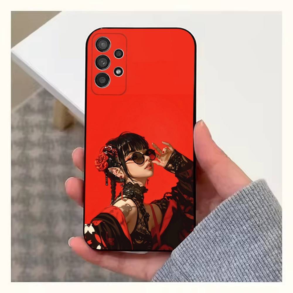Painting Art Warrior Woman Phone For Samsung S25,S10,S20,S10,S21,S9,S24,S23,Ultra,FE,Plus,Lite,Soft Silicone Black Cover