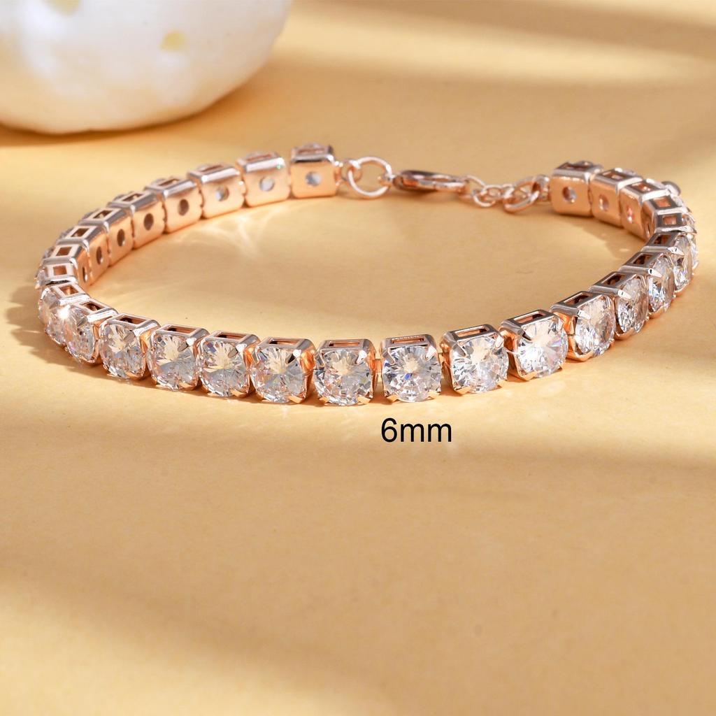 Unisex Full Diamond Zircon Tennis Bracelet: Elegant, Versatile, and Elastic Single Row Chain