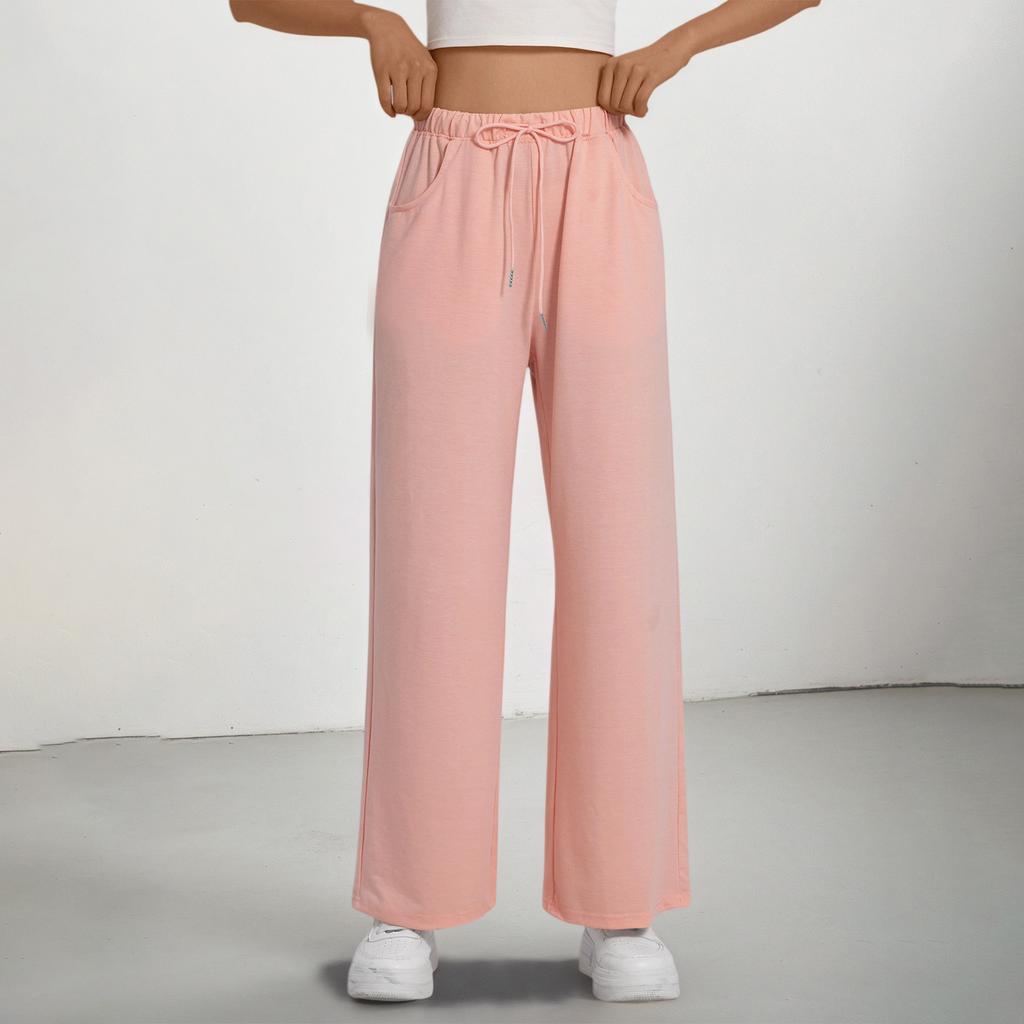 Women's Wide-leg Athletic Pants, Loose Straight-leg Casual Pants, Athletic Jogging Pants