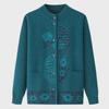 Warm Knitted Cardigan for Middle-aged and Elderly Women - Plus Velvet Winter Sweater Coat