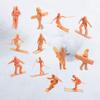 DIY Miniatures Garden Decoration Skiing Figures Resin Doll Model for Desk