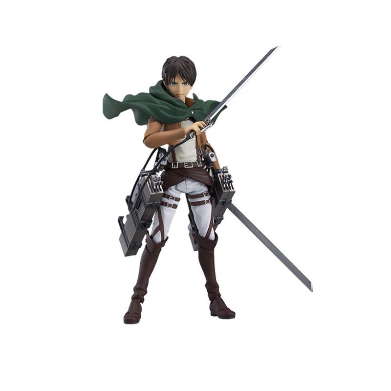 15cm/5.9in Attack On Titan Figma Figure Levi·Ackerman Eren Jaeger Mikasa·Ackerman Action Figure PVC Figurine Kids Toys Gift Boys