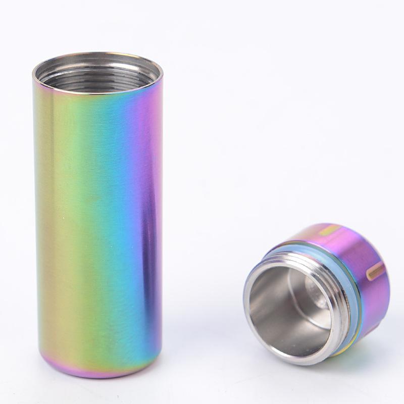 Tragbare Wasserdichte Kapsel CNC Metall Dichtungsflasche Mini Edelstahl EDC Überlebens Pillendose Haus Camping Werkzeug für den täglichen Gebrauch
