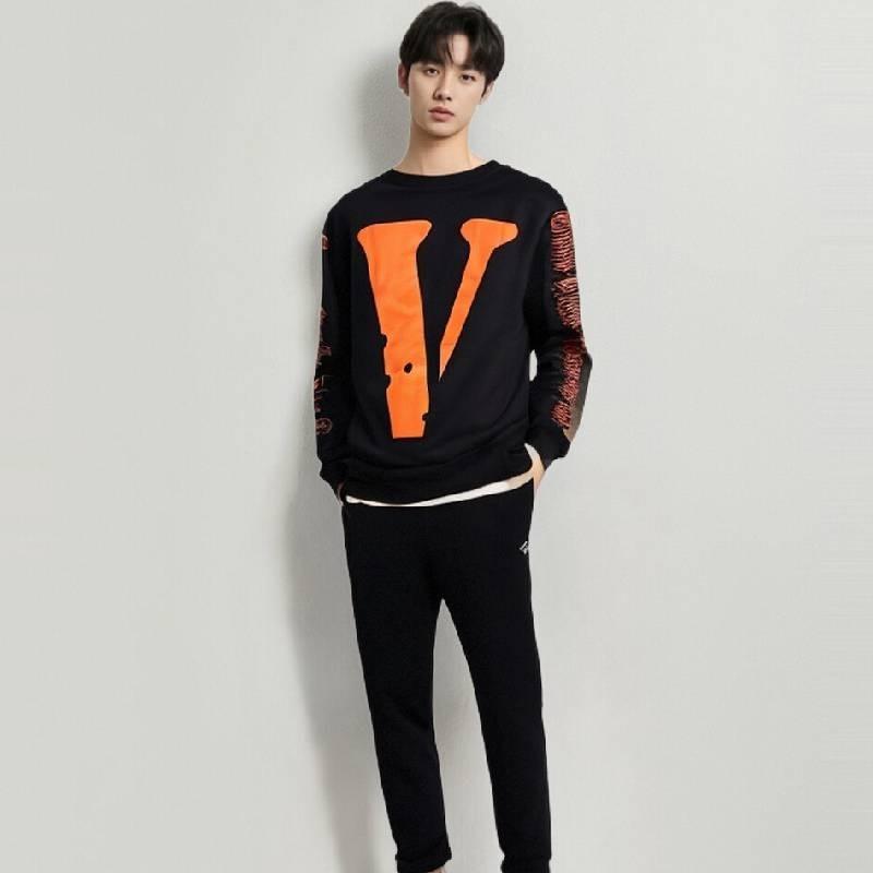 Trendy Cotton Sweatshirt For Men Casual Loose Fit Long Sleeve Crewneck Top