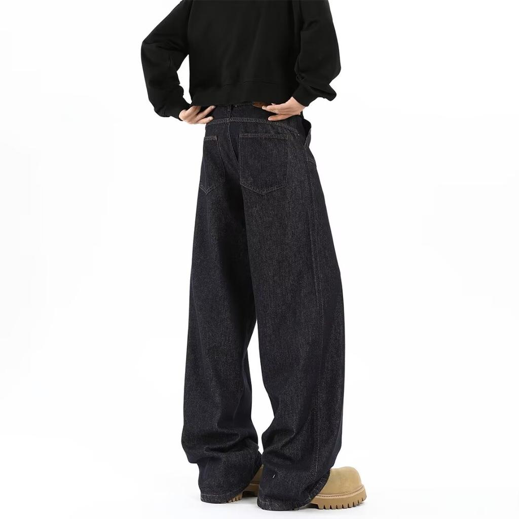 American Street Washed Vintage Jeans Men'S Spring And Autumn Straight Leg Loose Fitting European And American High Street Vibe Style Long Pants