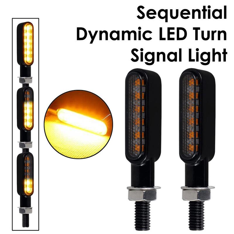 2pcs 6 leds Motorcycle Indicators Mini LED Turn Signal Light Flasher Amber Lamp Blinker Universal