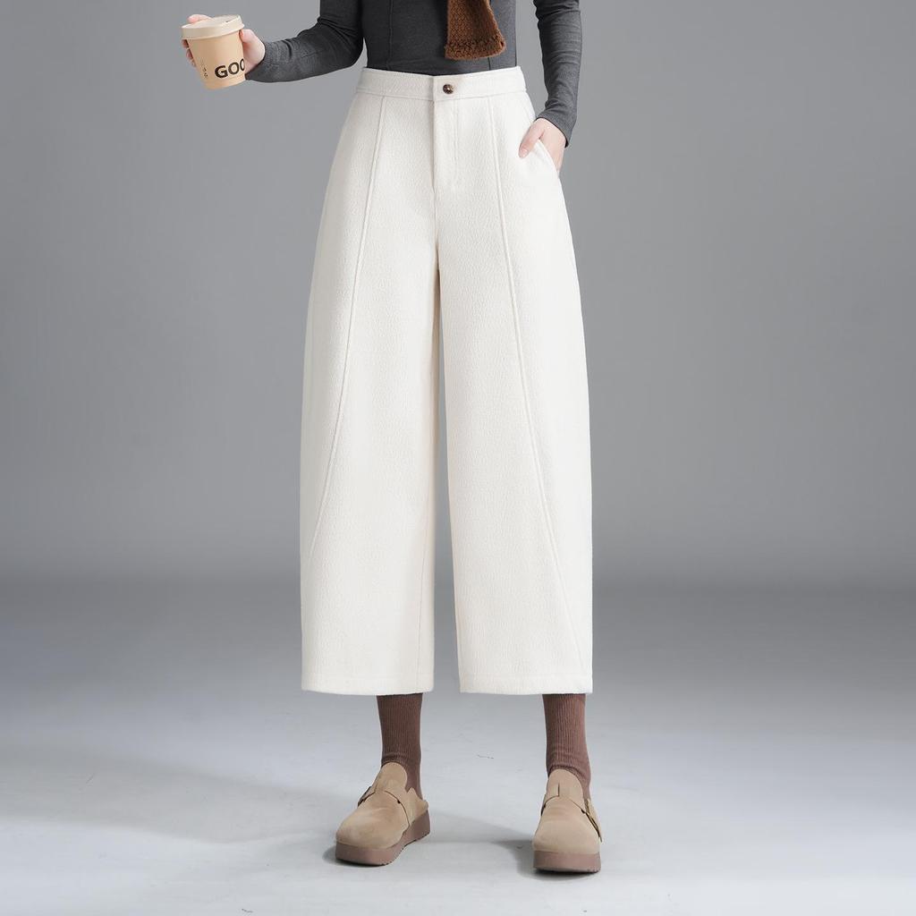 Versatile Women's High-Waisted Slimming Wide-Leg Pants - 2025 Autumn/Winter Trend 
