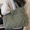 Large Capacity Casual Shoulder Bag Women Stylish Rhombus Quilted Crossbody Tote Urban Minimalist Design