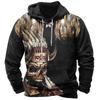 Fashion Print Loose Men's And Women's Long Sleeve Hooded Sweater