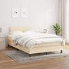 Vidaxl Continental Bed with Mattress, Cream, Fabric, 120X200 Cm