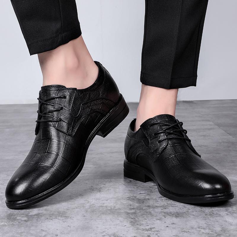 Sapatos Sociais de Alta Qualidade Masculinos Moda Homem Sapatos Casuais Primavera Outono Oxfords Masculinos Sapatos de Vestir de Couro Genuíno Calçado Formal