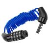 DELUXEFOX Bicycle Lock, 4-Digit Combination Saddle Lock, Helmet Lock, Coil Wire, Anti-Theft, PIN Code, Lightweight, Waterproof, Durable, Portable