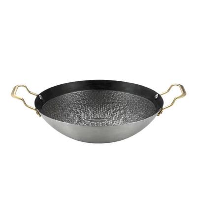 Zhishi 40cm Honeycomb Non-Stick Stainless Steel Dry Pot