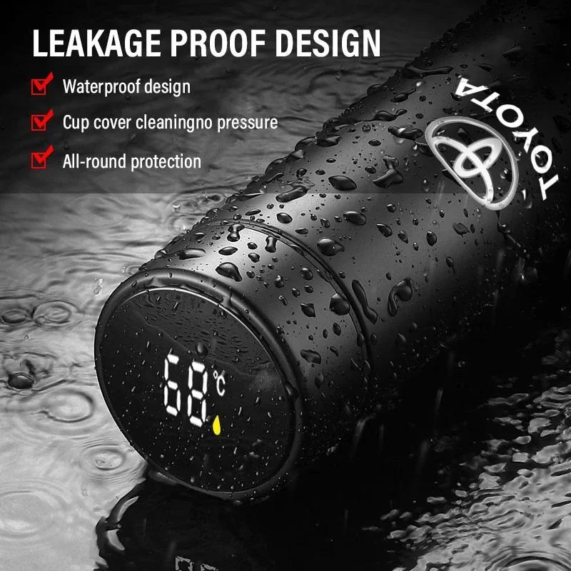 500ml Smart Thermo Mug Filter Coffee Drink Flask Temperature Display for TRD Toyota GR Corolla Rav4 Auris Camry Yaris Accessories
