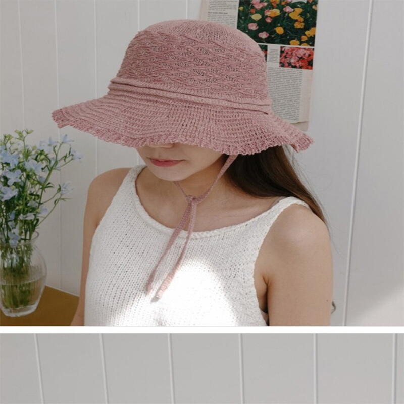 

Women s Governor Chin Strap Slit Vacation Look Hat C8144_Black