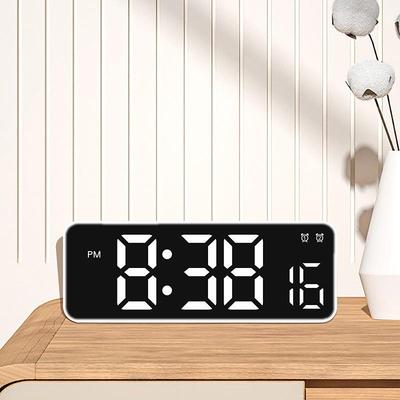Mini Multifunctional Electronic Alarm Clock with Temperature Display, Large 2806/Small 2807 - Bedside Model
