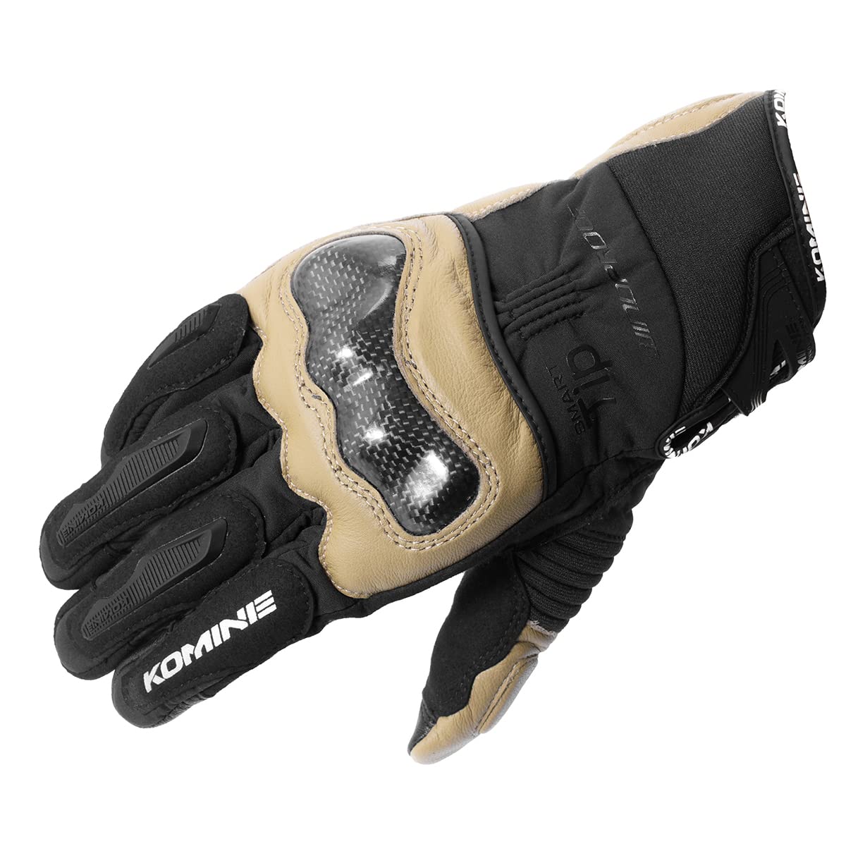 Мотоперчатки Komine GK-821 Carbon Protect, ветрозащитные, бежевые, размер S