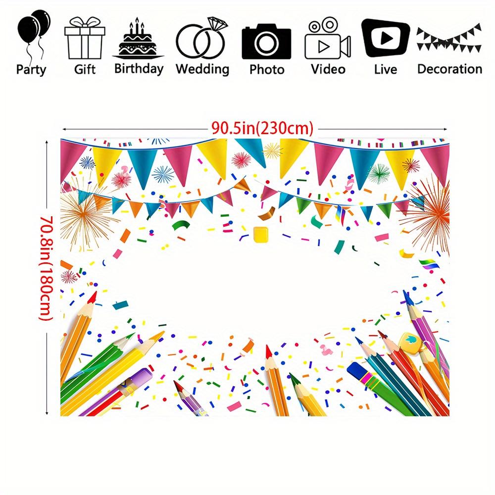 Welcome To School Banner - Polyester Welcome Back To School Photo Pavilion Background - First Day of School Decoration Supplies