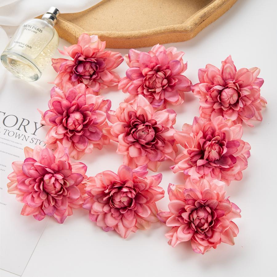 5/10Pcs Artificial Flowers Silk Chrysanthemum DIY Gifts Box Scrapbook Wedding Arch Home Garden Decor Christmas Wreaths Clearance