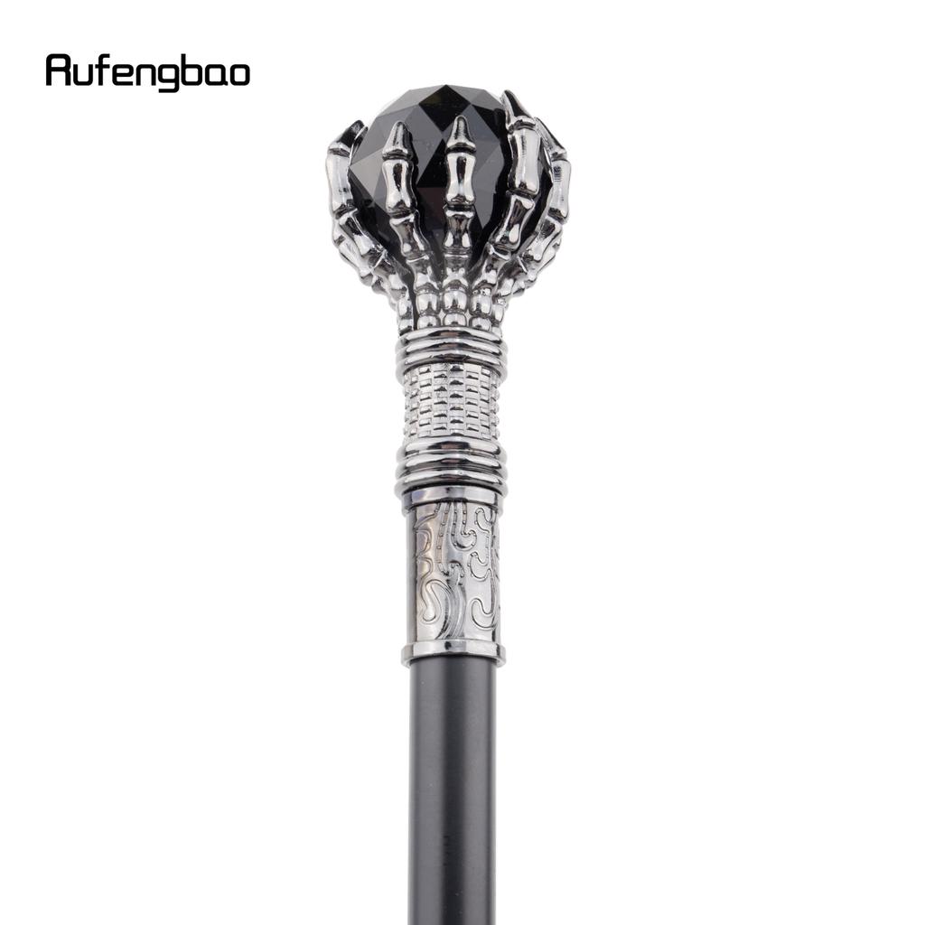 Black Glass Ball Steampunk Cane Fashion Decorative Stick Gentleman Luxury Crosier Knob Walking Stick 93cm