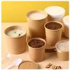 Sheng Bi Lai Disposable Kraft Paper Soup Cups with Lids