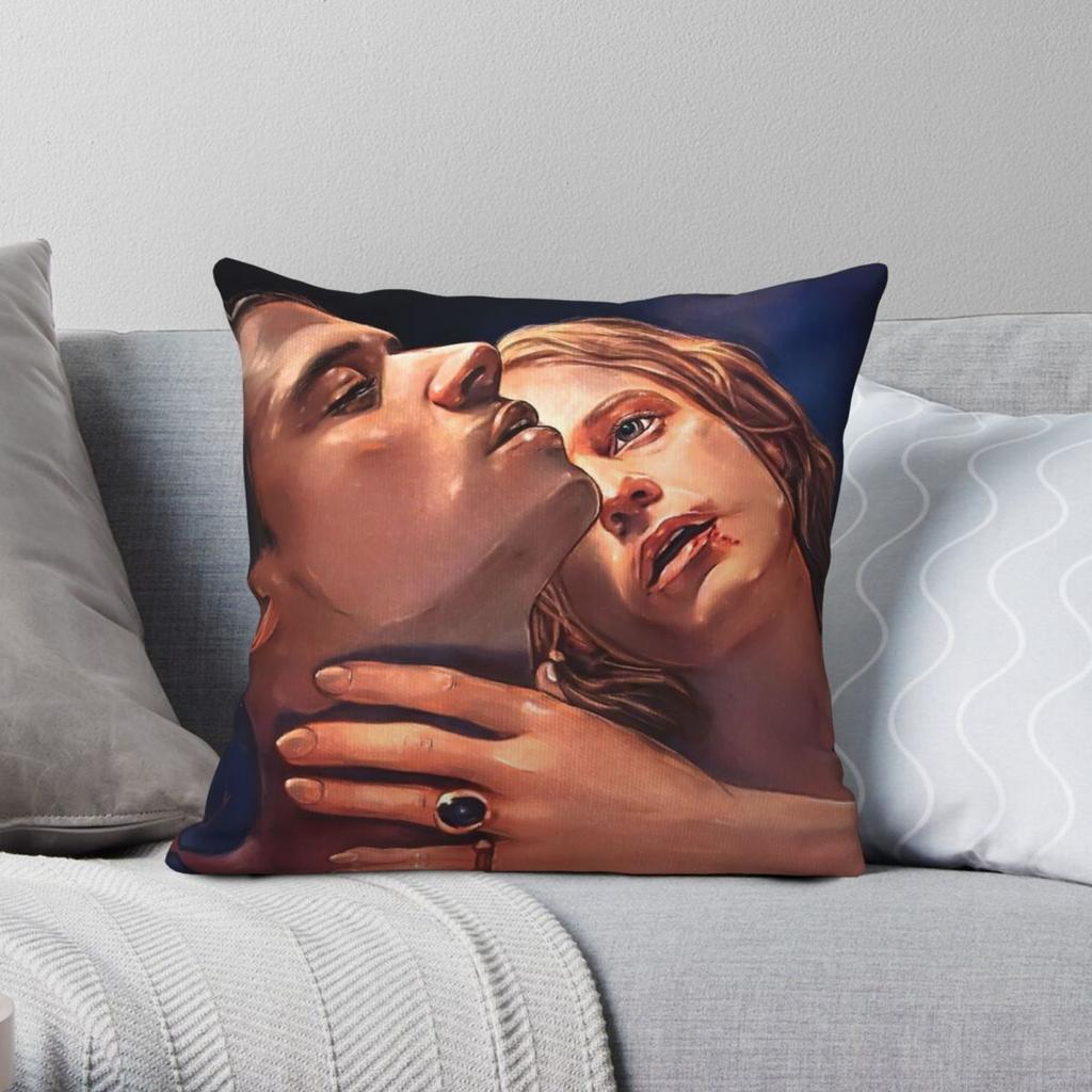 Interview With A Vampire Lestat And Louis Pillowcase Polyester Linen Velvet Pattern Zip Decor Throw Pillow Case Home Cushion 18"