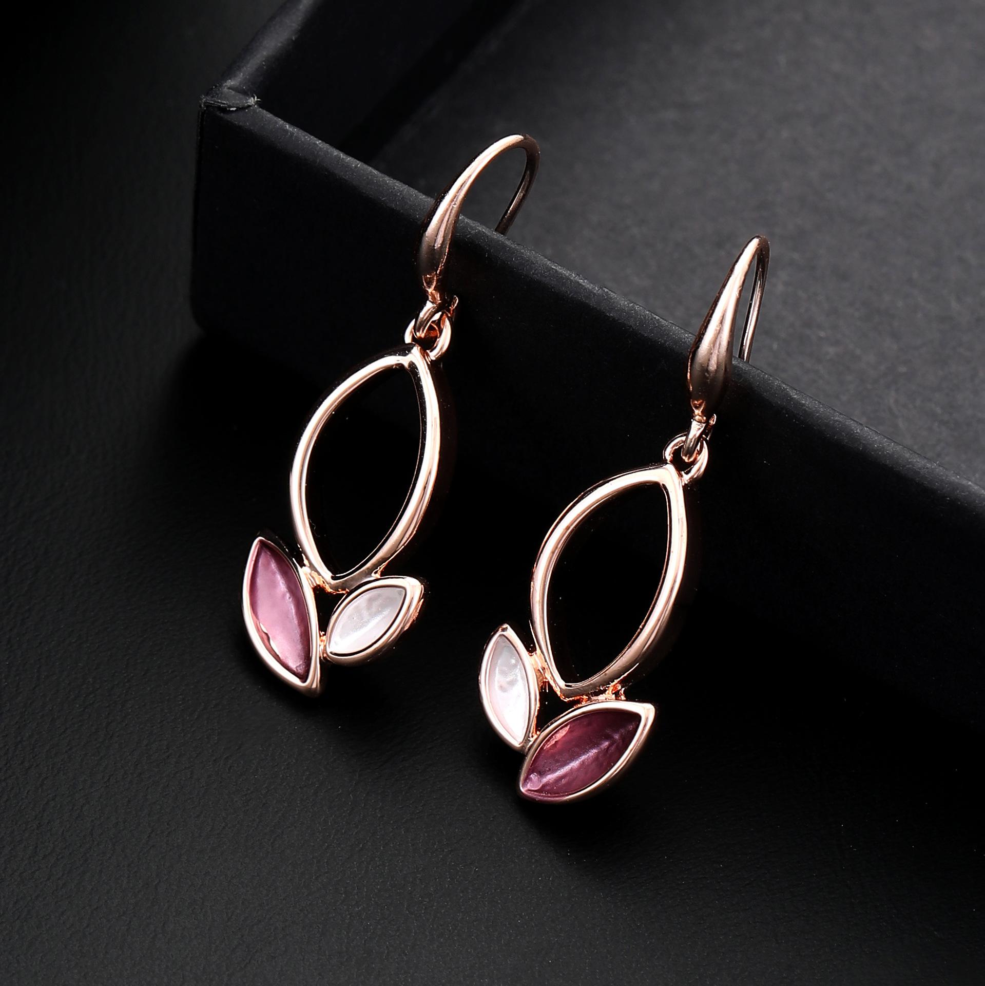 

Новые серьги с полыми лепестками цвета розовой розы, ручной работы, модные маленькие прозрачные серьги в виде цветка с масляной каплей для женщин