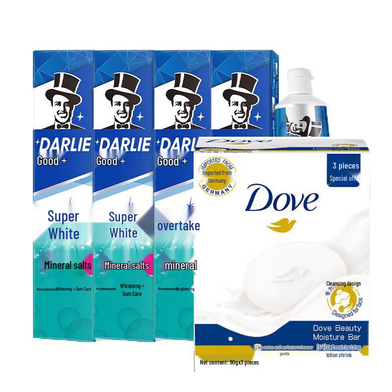 Darlie Super White Toothpaste & Dove Soap Family Set