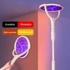 Rotating Head Electric Fly Swatter USB Rechargeable Adjustable 3500 Volt Indoor Outdoor Portable Handheld Standing Fly Zapper Racket