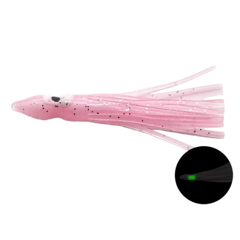 50Pcs Baits Soft Fishing Lures Squid Skirts 5-12cm Artificial Baits Glow Trolling Skirt Lures Saltwater Fishing Baits