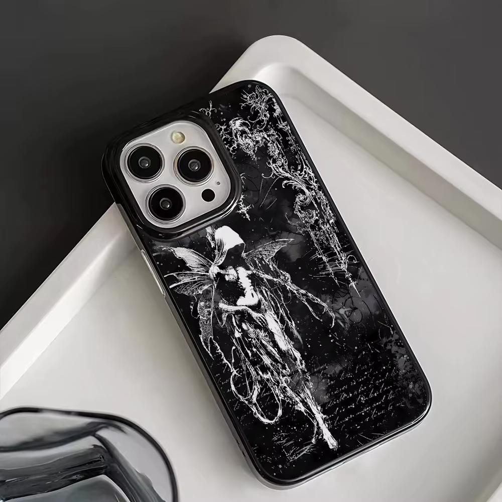 Gothic Girl Sculpture Pattern Phone Case For iPhone 17 Air 16 E 15 14 13 12 11 Pro Max Plus Mini SE 2020 2022 Soft Cover