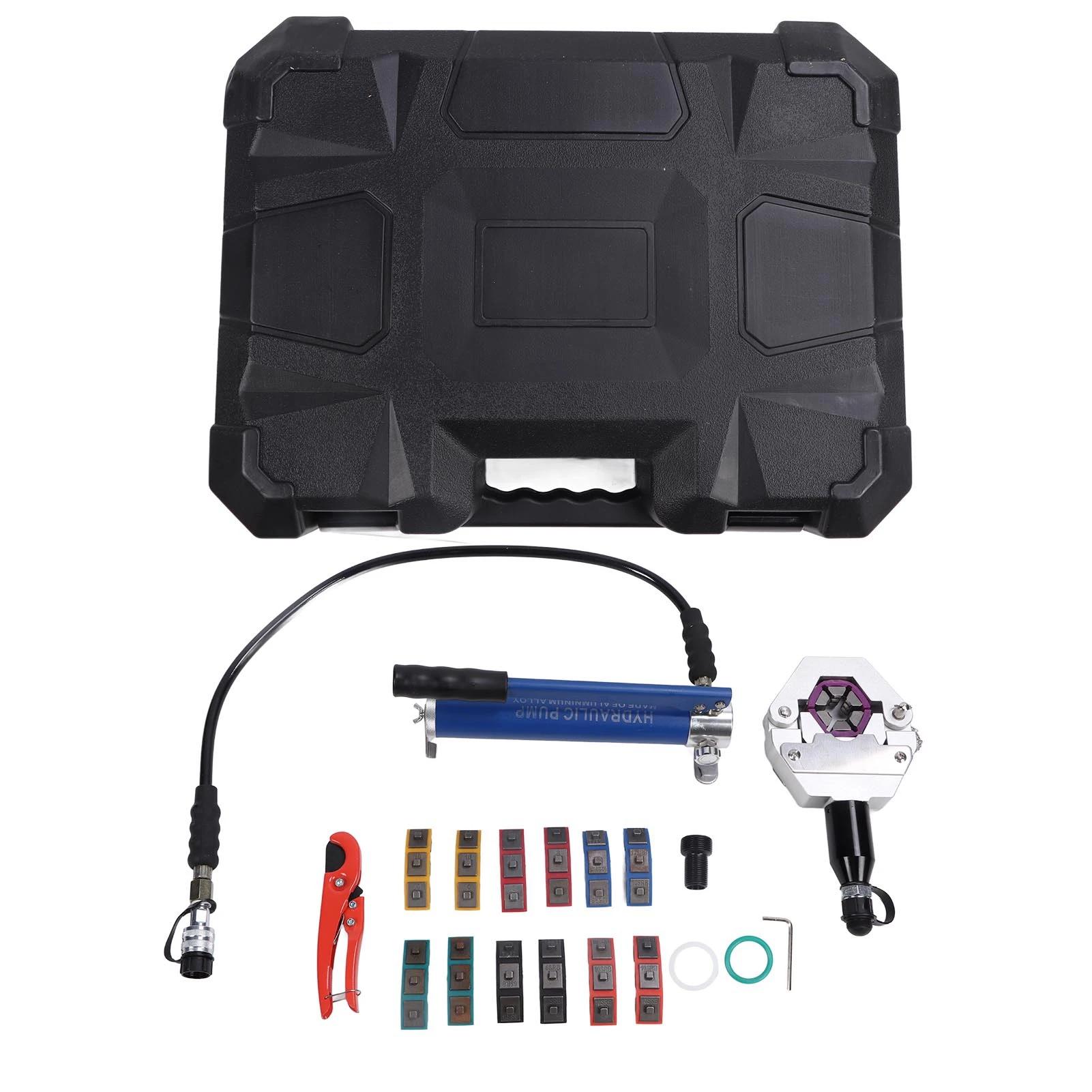 Гидравлический обжимной инструмент для шлангов, обжимной инструмент для шлангов кондиционера, ручной обжимной инструмент с насосом для ремонта и обслуживания