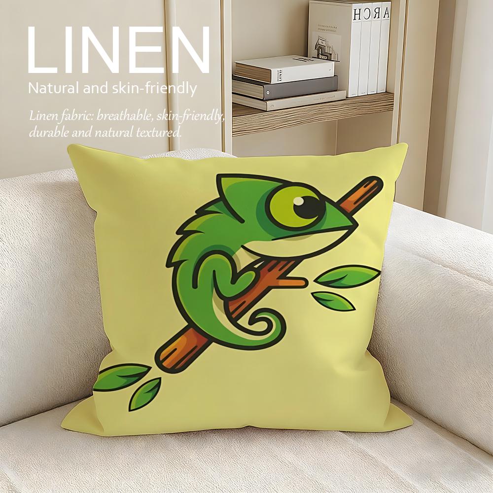 

Animal Tree Lizard Cushion Cover Pillowcase Set Pcs x x Breathable Washable Sofa Cushion Cover 30X30cm