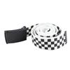 Checkered Belt Can Be Fixed Untie Easily Adjustable Cuttable Black White Grid Strap for Clothing Decoration
