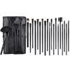 24-Piece Soft Makeup Brush Set: Eyeshadow, Fan, Highlighter & Powder Brushes