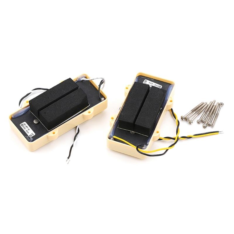 Single Coil Pickups Neck and Bridge Replacement Accessory Set Compatible with LP Style Electric Guitar for Guitar Parts