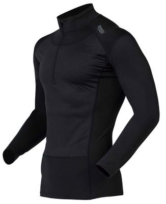 Otafuku High Neck Shirt for Winter Stretch Sweat Quick LL Size Gloves, [Half Zip, Windproof, Material, Absorbent, Drying, Deodorizing] JW-197 Black,