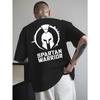 European Size Spartan Warrior Summer Outdoor Sports and Casual Large-size Short-sleeved T-shirts, Men's Trendy Fashion Prints, Loose Base Shirts