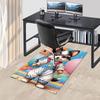 1 Stück Anime Cartoon Design Corgi Stuhlmatte - Schreibtischteppich für das Büro, Rutschfester Teppich für die Heimdekoration, Geeignet für alle Jahreszeiten, Perfektes Geschenk für Anime-Liebhaber.H0