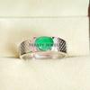 Emerald Oval Cut Gemstone With 925 Sterling Silver Ring For Men's #B17 JL375671251471