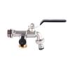 Stabile 3/4-Zoll Messing Wasserhahn Frostsicher und Rostfrei mit Doppel-Auslass Designs für Garten und Waschmaschinen