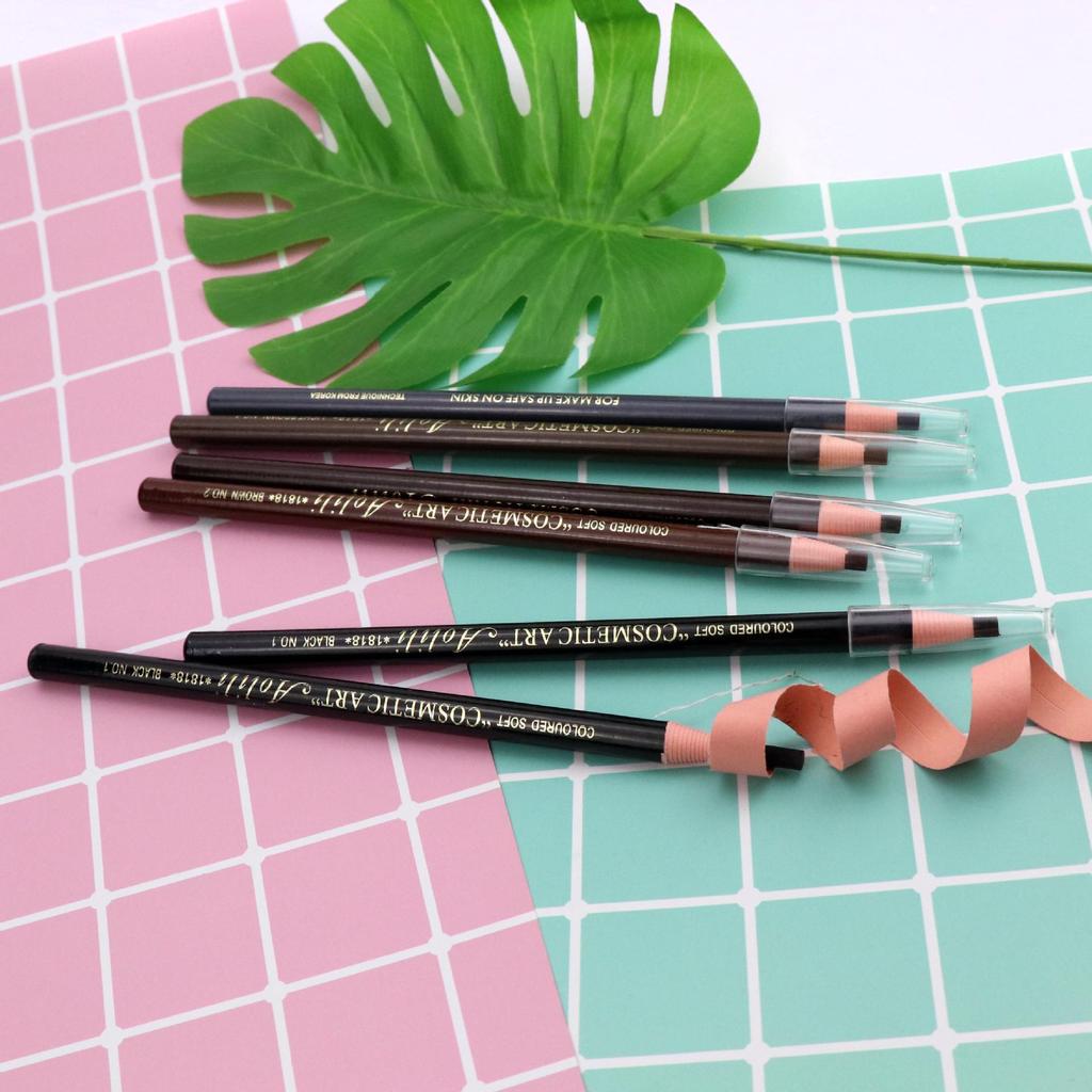 Multicolor Waterproof Pull-String Eyebrow and Eyeliner Pencil - Easy-to-Use