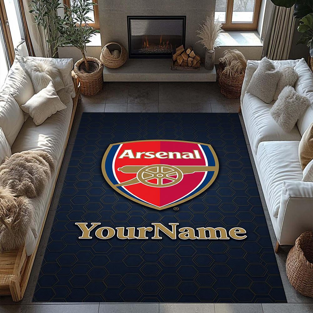 Arsenal Personalized Name Floor Mat Perfect for Hallway Kitchen Outdoor Foyer Antislip Carpet Decorate Offices Perfect Gift for Women/Men