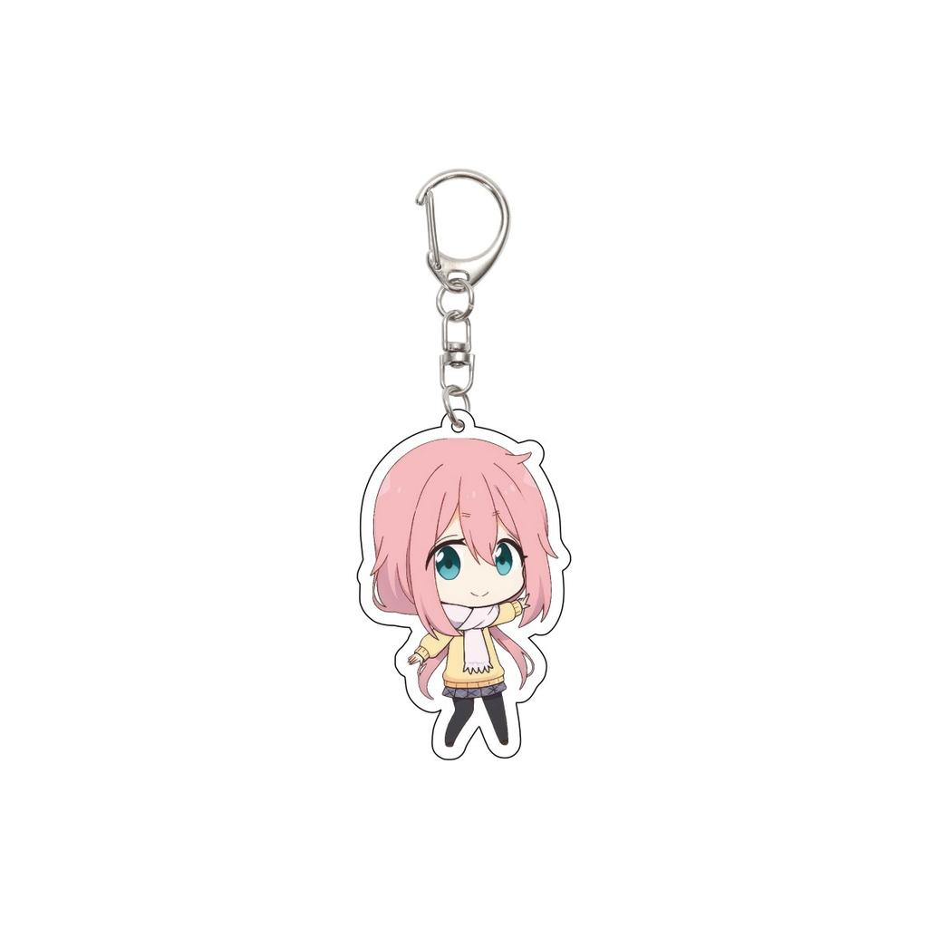 55MM Anime Laid-Back Camp Keychain Shima Rin/Inuyama Aoi/Ena Saitou Key Chain Acrylic Model Plate Christmas Gifts