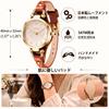 BUREI Japanese Quartz Simple and Slim Brown Leather Strap Women's Watch, Silver, Movement, Waterproof, Stylish, Design,